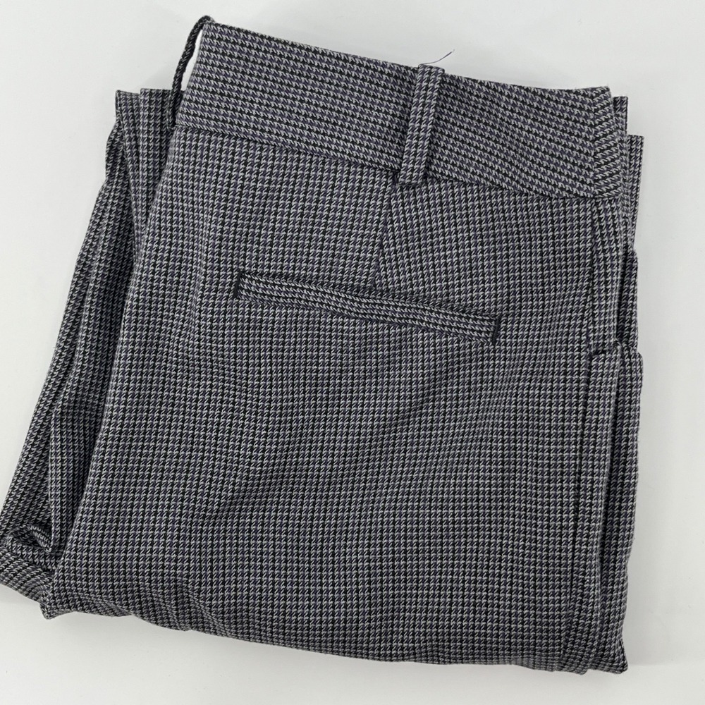 Talbots. Dress Pants, Women, 6, Gray, Purple Black Houndstooth Signature BH684
